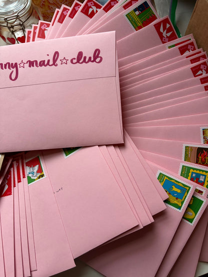 Hand-packed snail mail envelope from NYC artist Sophie Czark Lee