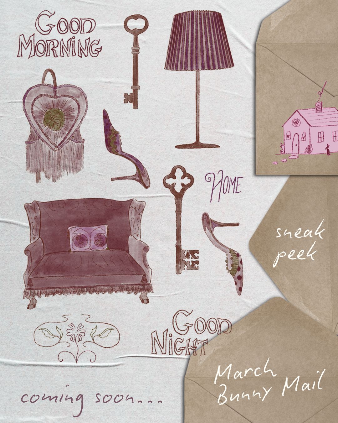 Bunny Mail Club analog pen pal subscription – monthly letter from New York City